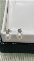 Ohrringe Floriddia Gioielli Dame in Weißgold Perla 50787 ORECCHINI PERLE E BRILLANTE - 50787 ORECCHINI PERLE E BRILLANTE